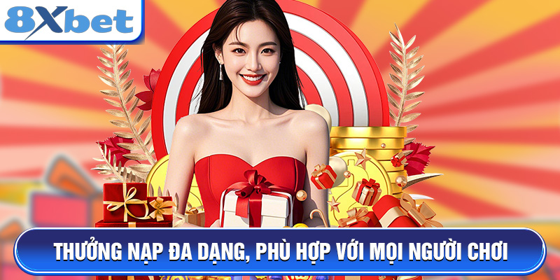 Khuyến mãi thưởng nạp đa dạng, phù hợp với mọi người chơi
